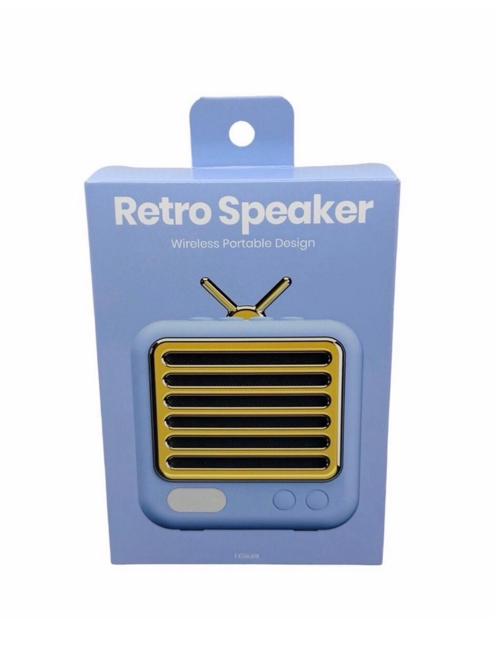 GEMS Novelty Retro Speaker - Wireless Portable Design - Blue